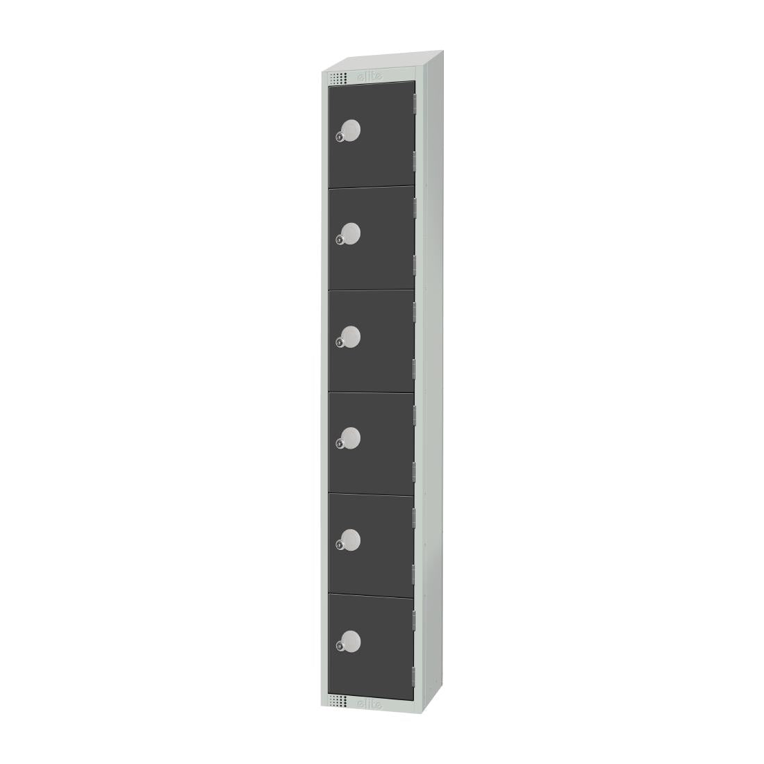 GR682-CLS Elite Six Door Manual Combination Locker Locker Graphite Grey JD Catering Equipment Solutions Ltd