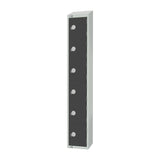 GR682-CS Elite Six Door Camlock Locker with Sloping Top Graphite Grey JD Catering Equipment Solutions Ltd