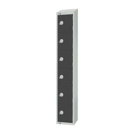 GR682-ELS Elite Six Door Electronic Combination Locker with Sloping Top Graphite Grey - JD Catering Equipment Solutions Ltd