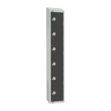 GR682-PS Elite Six Door Padlock Locker with Sloping Top Graphite Grey JD Catering Equipment Solutions Ltd