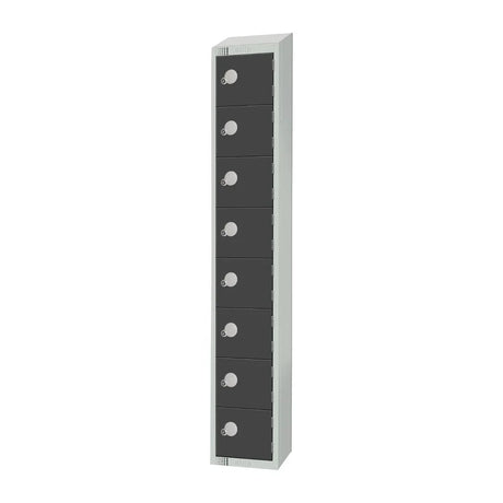 GR683-CNS Elite Eight Door Coin Return Locker with Sloping Top Graphite Grey - JD Catering Equipment Solutions Ltd