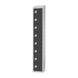 GR683-CS Elite Eight Door Camlock Locker with Sloping Top Graphite Grey JD Catering Equipment Solutions Ltd