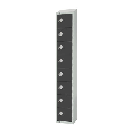 GR683-CS Elite Eight Door Camlock Locker with Sloping Top Graphite Grey JD Catering Equipment Solutions Ltd