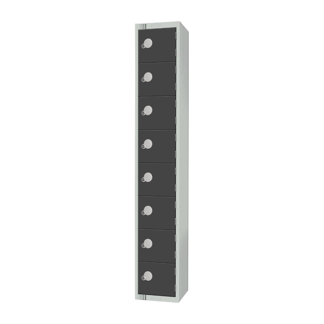 GR683-P Elite Eight Door Padlock Locker Graphite Grey JD Catering Equipment Solutions Ltd
