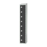 GR683-PS Elite Eight Door Padlock Locker with Sloping Top Graphite Grey JD Catering Equipment Solutions Ltd