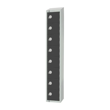 GR683-PS Elite Eight Door Padlock Locker with Sloping Top Graphite Grey - JD Catering Equipment Solutions Ltd