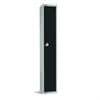GR684-CLS Elite Single Door Manual Combination Locker Locker Black with sloping top - JD Catering Equipment Solutions Ltd