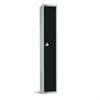 GR684-CLS Elite Single Door Manual Combination Locker Locker Black with sloping top JD Catering Equipment Solutions Ltd