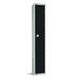 GR684-CLS Elite Single Door Manual Combination Locker Locker Black with sloping top JD Catering Equipment Solutions Ltd