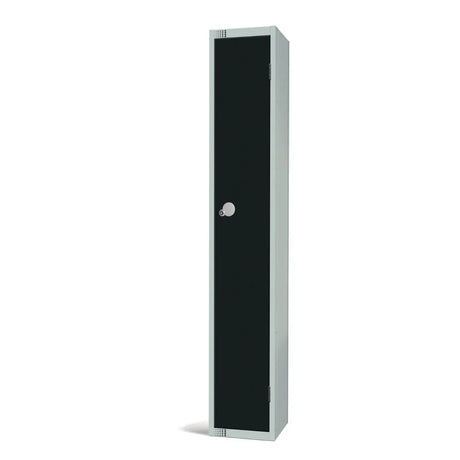 GR684-CNS Elite Single Door Coin Return Locker with Sloping Top Black - JD Catering Equipment Solutions Ltd