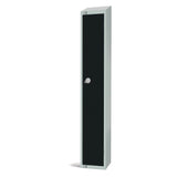 GR684-CS Elite Single Door Camlock Locker with Sloping Top Black JD Catering Equipment Solutions Ltd