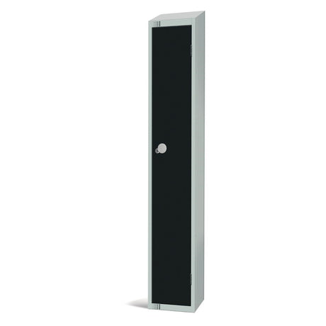 GR684-CS Elite Single Door Camlock Locker with Sloping Top Black JD Catering Equipment Solutions Ltd