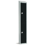 GR685-CN Elite Double Door Coin Return Locker Graphite Black JD Catering Equipment Solutions Ltd