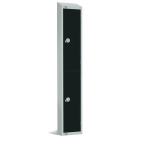 GR685-CN Elite Double Door Coin Return Locker Graphite Black - JD Catering Equipment Solutions Ltd