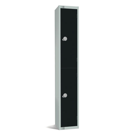 GR685-CN Elite Double Door Coin Return Locker Graphite Black JD Catering Equipment Solutions Ltd