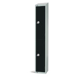 GR685-CNS Elite Double Door Coin Return Locker with Sloping Top Graphite Black JD Catering Equipment Solutions Ltd