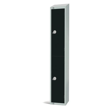 GR685-ELS Elite Double Door Electronic Combination Locker with Sloping Top Black - JD Catering Equipment Solutions Ltd