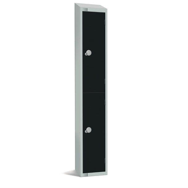GR685-ELS Elite Double Door Electronic Combination Locker with Sloping Top Black JD Catering Equipment Solutions Ltd