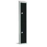 GR685-ELS Elite Double Door Electronic Combination Locker with Sloping Top Black JD Catering Equipment Solutions Ltd
