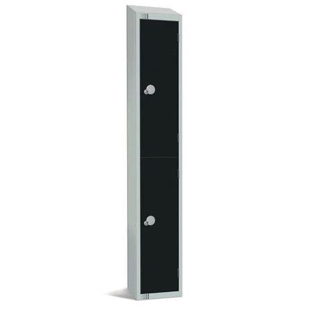 GR685-ELS Elite Double Door Electronic Combination Locker with Sloping Top Black JD Catering Equipment Solutions Ltd