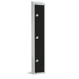 GR686-CS Elite Three Door Camlock Locker with Sloping Top Black JD Catering Equipment Solutions Ltd