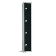 GR687-CNS Elite Four Door Coin Return Locker with Sloping Top Black - JD Catering Equipment Solutions Ltd