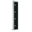 GR687-PS Elite Four Door Padlock Locker Black with Sloping Top JD Catering Equipment Solutions Ltd