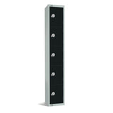 GR688-CL Elite Five Door Manual Combination Locker Locker Black JD Catering Equipment Solutions Ltd