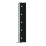 GR688-EL Elite Five Door Electronic Combination Locker Black JD Catering Equipment Solutions Ltd