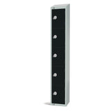 GR688-ELS Elite Five Door Electronic Combination Locker with Sloping Top Black JD Catering Equipment Solutions Ltd