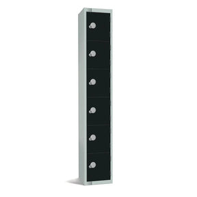 GR689-CL Elite Six Door Manual Combination Locker Locker Black - JD Catering Equipment Solutions Ltd