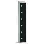 GR689-ELS Elite Six Door Electronic Combination Locker with Sloping Top Black JD Catering Equipment Solutions Ltd