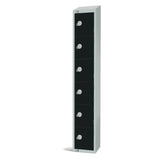 GR689-ELS Elite Six Door Electronic Combination Locker with Sloping Top Black JD Catering Equipment Solutions Ltd