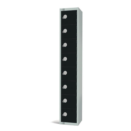 GR690-CL Elite Eight Door Manual Combination Locker Locker Black JD Catering Equipment Solutions Ltd