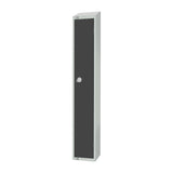 GR691-CNS Elite Single Door Coin Return Locker with Sloping Top Graphite Grey JD Catering Equipment Solutions Ltd