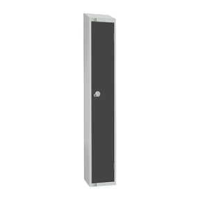 GR691-CS Elite Single Door Camlock Locker Graphite Grey with Sloping Top - JD Catering Equipment Solutions Ltd