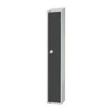 GR691-ELS Elite Single Door Electronic Combination Locker with Sloping Top Graphite Grey JD Catering Equipment Solutions Ltd