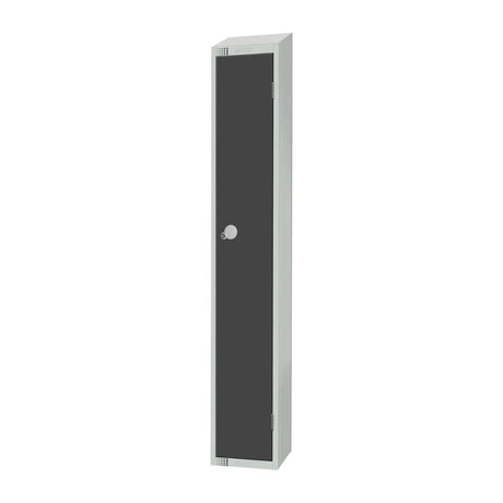 GR691-PS Elite Single Door Padlock Locker Graphite Grey with Sloping Top - JD Catering Equipment Solutions Ltd