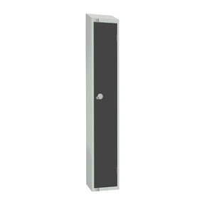 GR691-PS Elite Single Door Padlock Locker Graphite Grey with Sloping Top - JD Catering Equipment Solutions Ltd