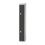 GR692-CNS Elite Double Door Coin Return Locker with Sloping Top Graphite Grey JD Catering Equipment Solutions Ltd