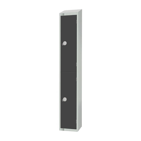 GR692-CS Elite Double Door Camlock Locker Graphite Grey with Sloping Top JD Catering Equipment Solutions Ltd