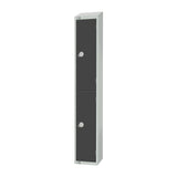 GR692-ELS Elite Double Door Electronic Combination Locker with Sloping Top Graphite Grey JD Catering Equipment Solutions Ltd