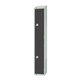 GR692-PS Elite Double Door Padlock Locker Graphite Grey with Sloping Top JD Catering Equipment Solutions Ltd