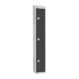 GR693-CNS Elite Three Door Coin Return Locker with Sloping Top Graphite Grey JD Catering Equipment Solutions Ltd