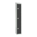 GR693-CS Elite Three Door Camlock Locker Graphite Grey with Sloping Top - JD Catering Equipment Solutions Ltd