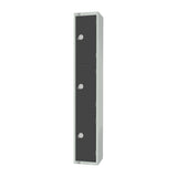 GR693-EL Elite Three Door Electronic Combination Locker Graphite Grey JD Catering Equipment Solutions Ltd