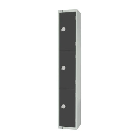 GR693-EL Elite Three Door Electronic Combination Locker Graphite Grey - JD Catering Equipment Solutions Ltd