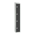 GR694-CNS Elite Four Door Coin Return Locker with Sloping Top Graphite Grey JD Catering Equipment Solutions Ltd