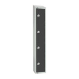 GR694-CNS Elite Four Door Coin Return Locker with Sloping Top Graphite Grey JD Catering Equipment Solutions Ltd
