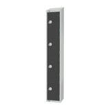 GR694-CNS Elite Four Door Coin Return Locker with Sloping Top Graphite Grey JD Catering Equipment Solutions Ltd